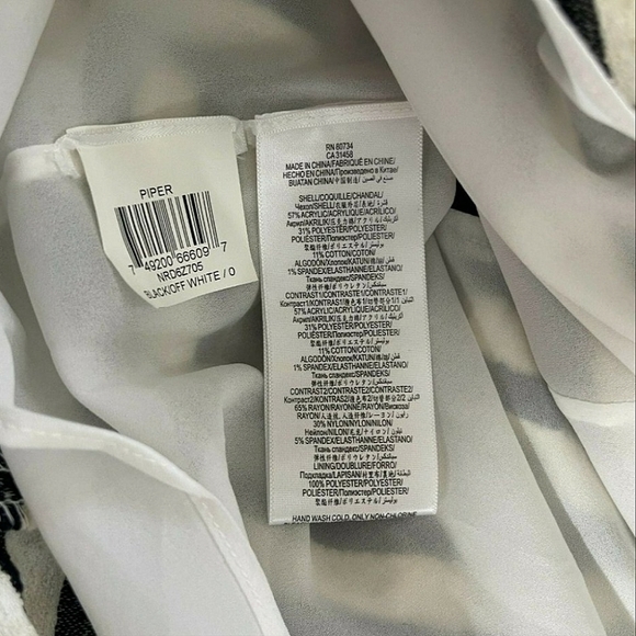 ๐
ฝ๐๐ $338 Bcbgmaxazria Piper V-neck Striped Peplum Open-back Mini Dress - Picture 13 of 14